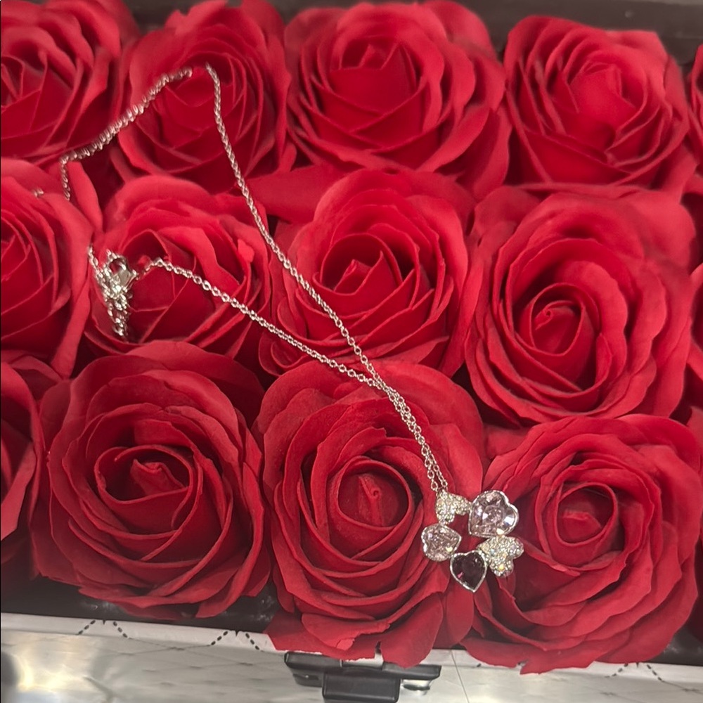 Swarovski Elegant Silver Heart Necklace